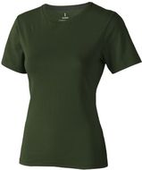 Nanaimo naisten lyhythihainen t-paita, sotilaallinen-vihreä liikelahja logopainatuksella
