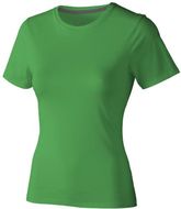 Nanaimo naisten lyhythihainen t-paita, vihreä-saniainen liikelahja logopainatuksella