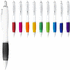 Nash-kuulakärkikynä, valkoinen runko, värillinen grippi, musta muste, valkoinen, kuninkaallinen liikelahja logopainatuksella