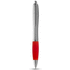 Nash-kuulakärkikynä, hopeanvärinen runko ja värillinen grippi, musta muste, hopea, punainen lisäkuva 4