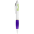 Nash-kuulakärkikynä, hopeanvärinen runko ja värillinen grippi, musta muste, hopea, violetti lisäkuva 1