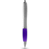 Nash-kuulakärkikynä, hopeanvärinen runko ja värillinen grippi, musta muste, hopea, violetti lisäkuva 3