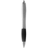Nash-kuulakärkikynä, hopeanvärinen runko ja värillinen varsi, hopea, musta lisäkuva 2