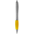 Nash-kuulakärkikynä, hopeanvärinen runko ja värillinen varsi, keltainen, hopea lisäkuva 2