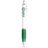 Nash-kuulakärkikynä, valkoinen runko, värillinen grippi, musta muste, valkoinen, vihreä lisäkuva 2