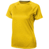 Niagara naisten lyhythihainen tyköistuva t-paita, keltainen liikelahja logopainatuksella