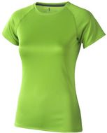 Niagara naisten lyhythihainen tyköistuva t-paita, omenanvihreä liikelahja logopainatuksella