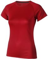 Niagara naisten lyhythihainen tyköistuva t-paita, punainen liikelahja logopainatuksella