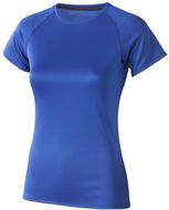 Niagara naisten lyhythihainen tyköistuva t-paita, sininen liikelahja logopainatuksella