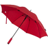 Niel 23"automaattisesti avautuva sateenvarjo kierrätetystä PET-muovista, punainen liikelahja logopainatuksella