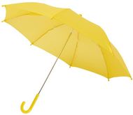 Nina-sateenvarjo lapsille, 17 tuumaa, tuulenkestävä, keltainen liikelahja logopainatuksella