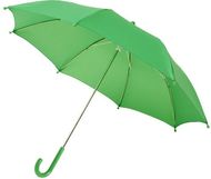 Nina-sateenvarjo lapsille, 17 tuumaa, tuulenkestävä, kirkkaan-vihreä liikelahja logopainatuksella