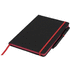 Noir edge -muistivihko, keskikokoinen, musta, punainen liikelahja logopainatuksella