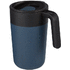 Nordia 400 ml:n kaksiseinäinen kierrätysmuki, tummansininen liikelahja logopainatuksella