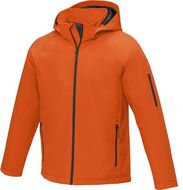 Notus miesten topattu softshell-takki, oranssi liikelahja logopainatuksella
