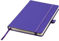Nova-muistikirja, sidottu, koko A5, violetti liikelahja logopainatuksella