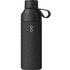 Ocean Bottle 500 ml:n tyhjiöeristetty vesipullo, basaltti-musta liikelahja logopainatuksella