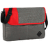 Offset lähettimallinen kokouslaukku 5L, harmaa, punainen liikelahja logopainatuksella