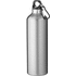 Oregon 770 ml:n RCS-sertifioitu kierrätetty alumiininen vesipullo karabiinikoukulla, hopea liikelahja logopainatuksella