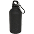 Oregon-juomapullo, matta, karabiinikoukku, 400 ml, musta liikelahja omalla logolla tai painatuksella