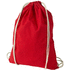 Oregon-premiumpuuvillareppu 5L, punainen liikelahja logopainatuksella