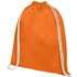 Oregon-puuvillareppu kiristysnyörillä, 140 g/m² 5L, oranssi liikelahja logopainatuksella