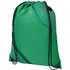 Oriole-reppu kiristysnyörillä, kaksitaskuinen 5L, vihreä liikelahja logopainatuksella