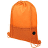 Oriole-reppu kiristysnyörillä, verkkokangasta 5L, oranssi liikelahja logopainatuksella