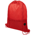 Oriole-reppu kiristysnyörillä, verkkokangasta 5L, punainen liikelahja logopainatuksella