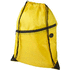 Oriole vetoketjullinen kiristysnyörireppu 5L, keltainen liikelahja logopainatuksella