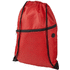 Oriole vetoketjullinen kiristysnyörireppu 5L, punainen liikelahja logopainatuksella