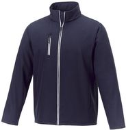 Orion miesten softshell-takki, tummansininen liikelahja logopainatuksella