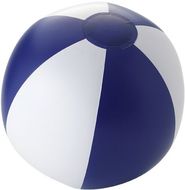 Palma-rantapallo, valkoinen, tummansininen liikelahja logopainatuksella