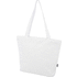 Panama GRS-kierrätetystä materiaalista valmistettu vetoketjullinen kassi 20 l, valkoinen liikelahja logopainatuksella
