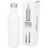 Pinto kuparityhjiöeristetty pullo, valkoinen liikelahja logopainatuksella