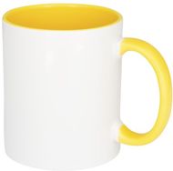 Pix color pop -keramiikkamuki, värillinen, 330 ml, keltainen liikelahja logopainatuksella