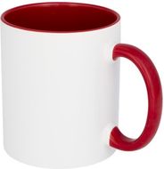 Pix color pop -keramiikkamuki, värillinen, 330 ml, punainen liikelahja logopainatuksella