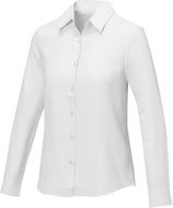 Pollux naisten pitkähihainen paita, valkoinen liikelahja logopainatuksella