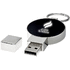 Pyöreä valaiseva USB, valkoinen, hopea, musta lisäkuva 1