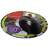 Q-Mat®-hiirimatto, pyöreä, musta liikelahja logopainatuksella