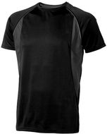 Quebec miesten lyhythihainen tyköistuva t-paita, antrasiitti, musta liikelahja logopainatuksella