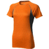 Quebec naisten lyhythihainen tyköistuva t-paita, antrasiitti, oranssi liikelahja logopainatuksella