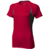 Quebec naisten lyhythihainen tyköistuva t-paita, antrasiitti, punainen liikelahja logopainatuksella