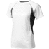 Quebec naisten lyhythihainen tyköistuva t-paita, valkoinen, antrasiitti liikelahja logopainatuksella