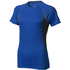 Quebec naisten lyhythihainen tyköistuva t-paita, sininen, antrasiitti liikelahja logopainatuksella