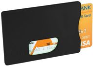 RFID-luottokorttisuojus, musta liikelahja logopainatuksella