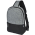 Reclaim GRS-kierrätetty kaksisävyinen sling-laukku 3,5 l, harmaa, musta liikelahja logopainatuksella