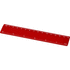 Refari 15 cm:n viivain kierrätetystä muovista, punainen liikelahja logopainatuksella