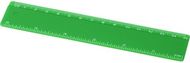 Refari 15 cm:n viivain kierrätetystä muovista, vihreä liikelahja logopainatuksella