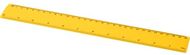 Refari 30 cm:n viivain kierrätetystä muovista, keltainen liikelahja logopainatuksella